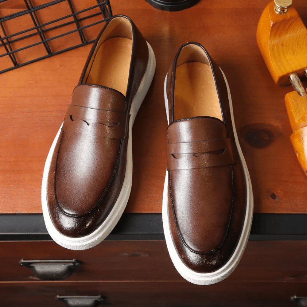 Leather Moccasin Slip-On for Men by Valmont