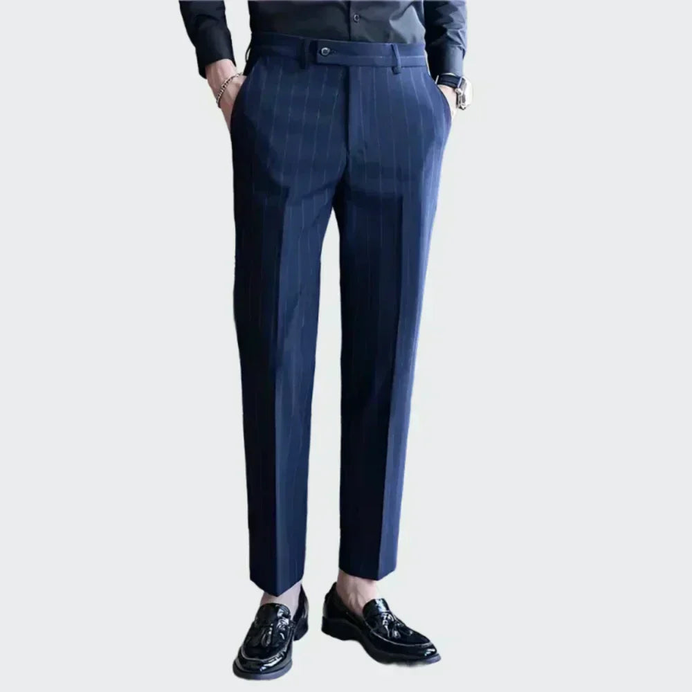 Pinstripe Suit Trousers for Men Valmont